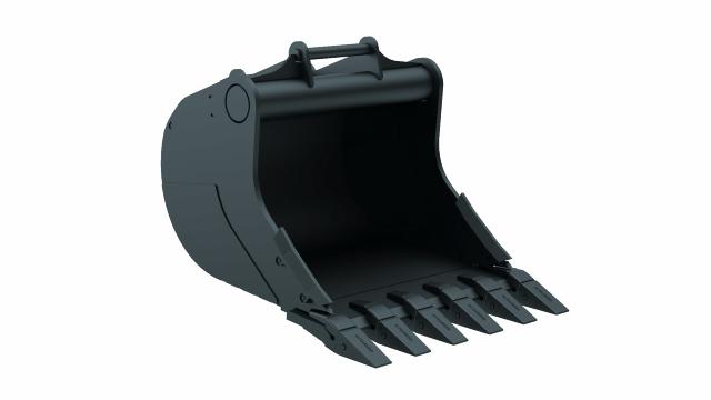 Rock bucket for excavators