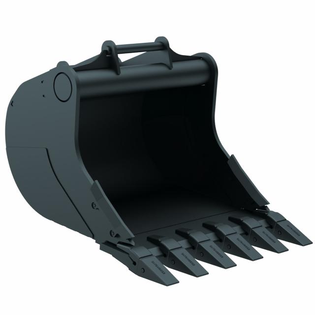 Rock bucket for excavators